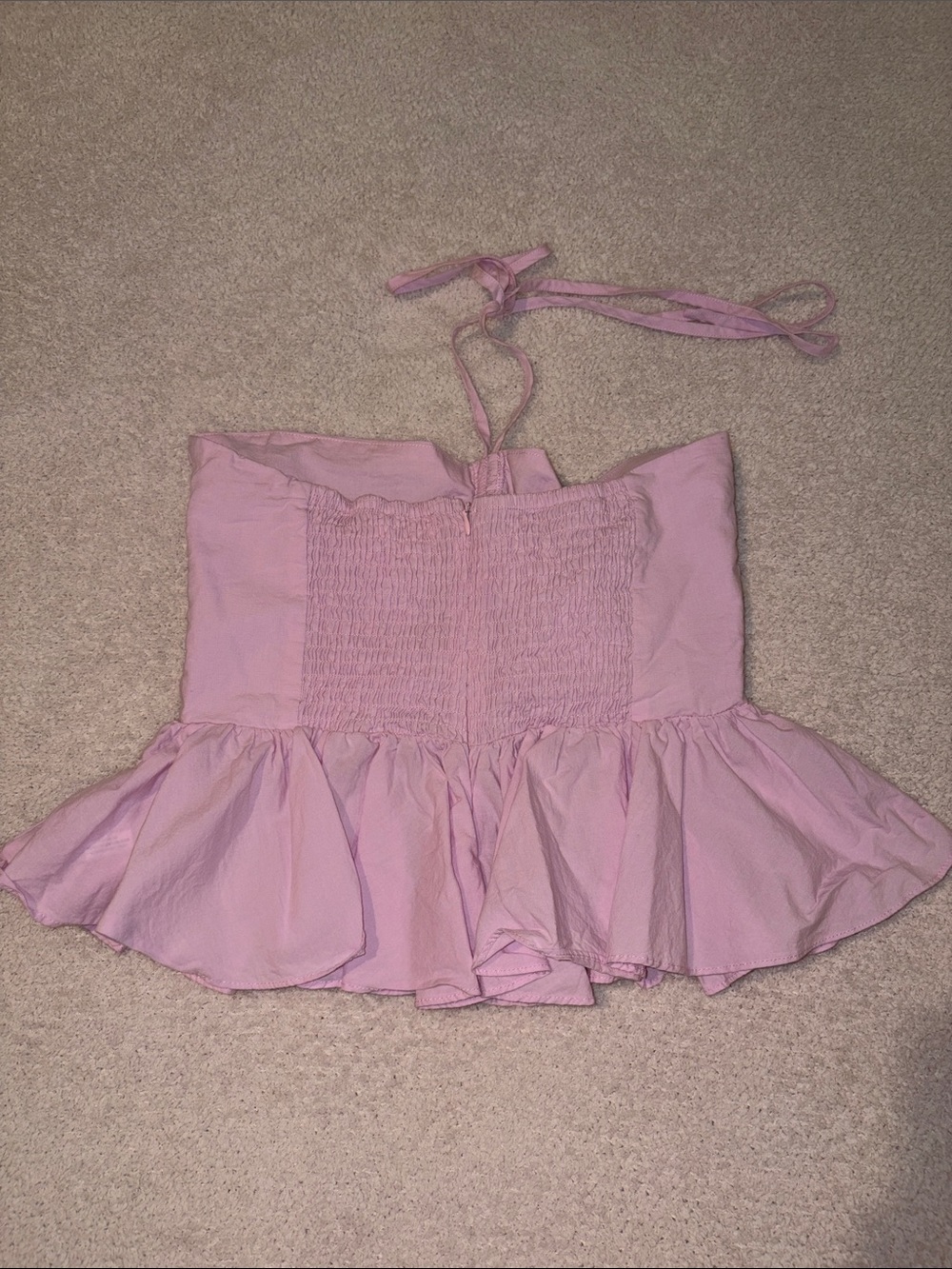 Mable Women’s Pink Strapless Peplum Top - Picture 3 of 3
